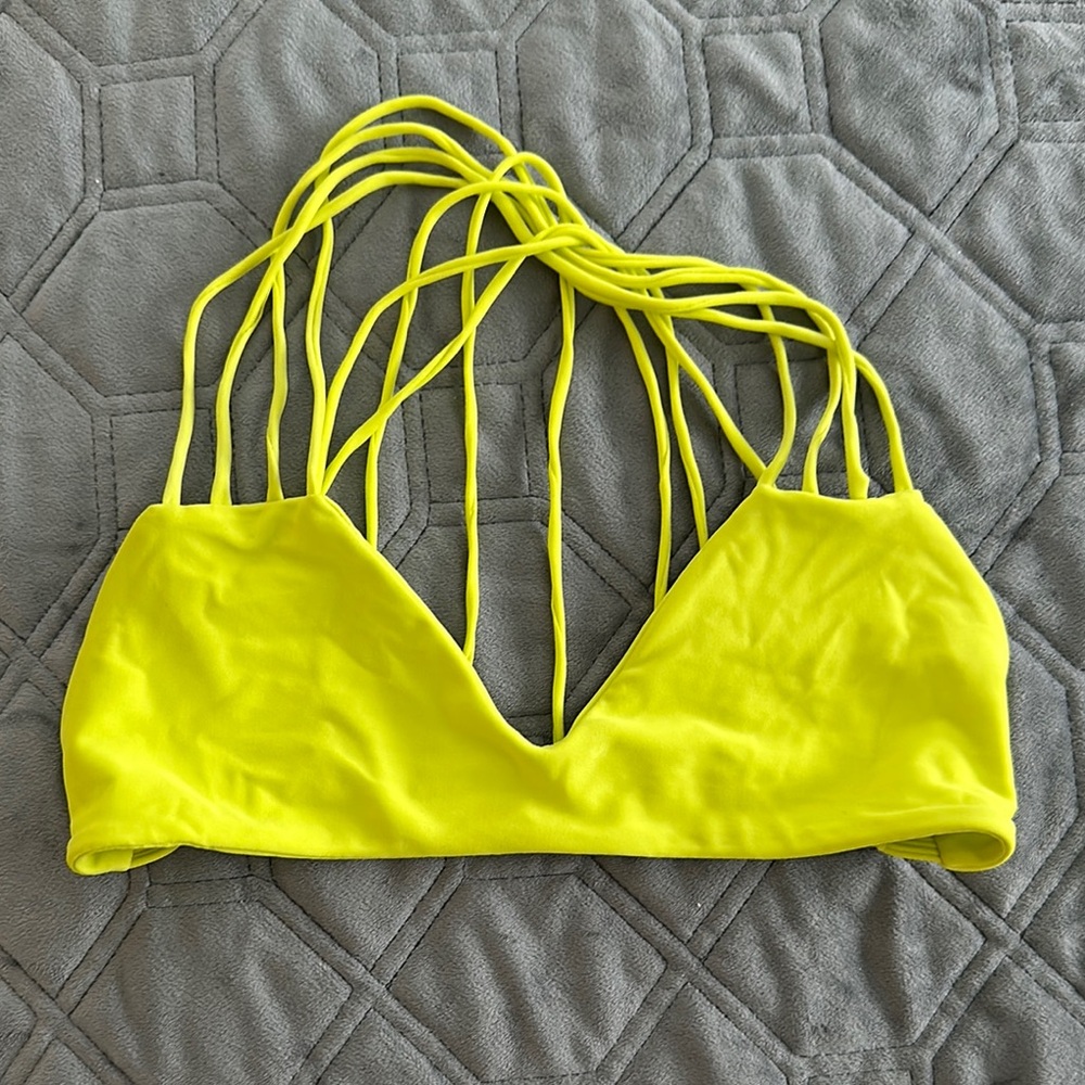Mikoh Neon Yellow Bikini Top